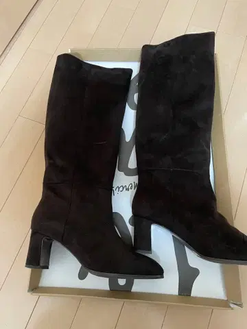 르 탈론 다크 브라운 롱 부츠