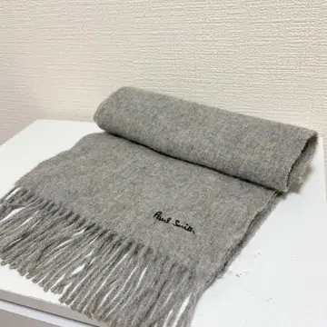 폴스미스 머플러 램스울 잉글랜드제 남녀 공용 라이트 그레이 방한