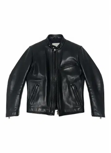 블랙 싱글 라이더 자켓 60s