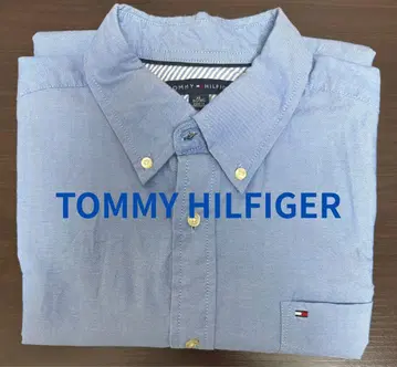 TOMMY HILFIGER 타미힐피거 라이트 블루 반팔 셔츠