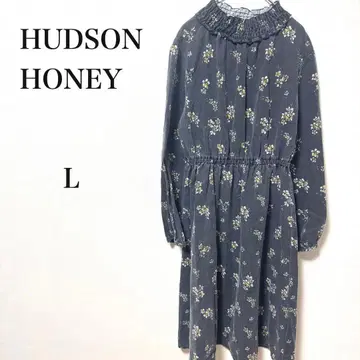 허드슨 허니 꽃무늬 롱 원피스 L