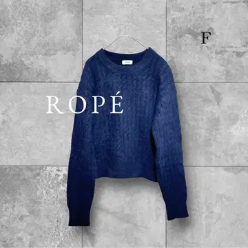 새상품급 로페 니트 스웨터 울 폭스 깔끔한 오피스 캐주얼