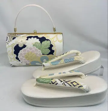 순수 실크 오비 후리소데 통굽 조리 백 세트