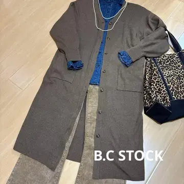 B.C STOCK 브라운 롱 가디건 브라운