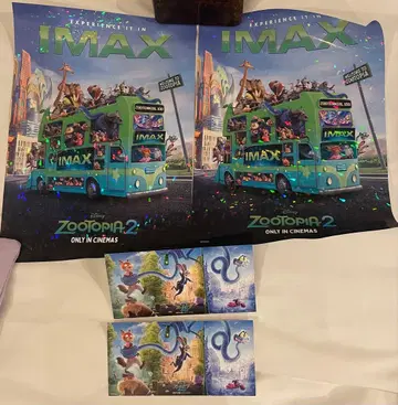 [ A3 포스터 ] 주토피아2 IMAX 한정판 홀로그램 엽서 2종 세트