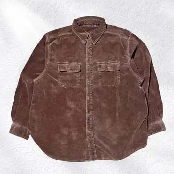 브라운 셔츠 코듀로이 3L 면100 가을/겨울 루즈핏 출퇴근 캐주얼