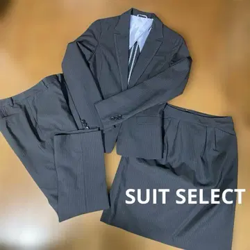 SUIT SELECT 셋업 3세트 워셔블 그레이 스트라이프