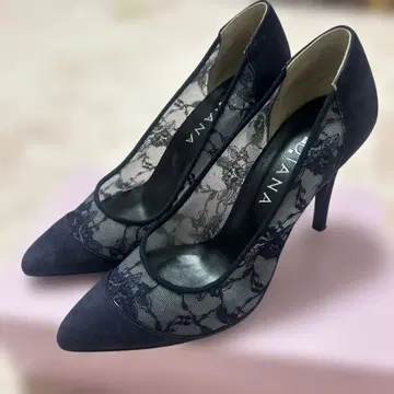 DIANA 네이비 하이힐 펌프스 24cm