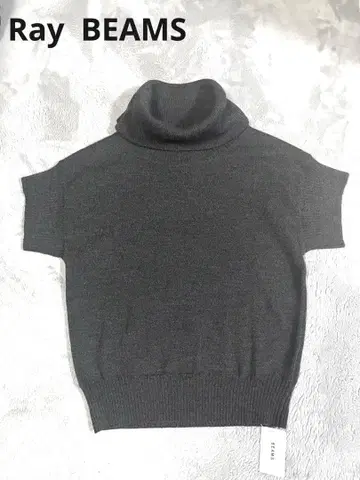 Ray BEAMS 오프 터틀 니트 그레이