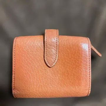 새상품급 다코타 Dakota 오렌지 가죽 접이식 지갑