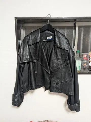 MAISON SPECIAL 2way 가죽 숏 블루종 1