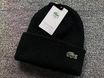 LACOSTE 블랙 니트 모자