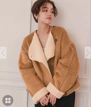 titivate 페이크 무스탕 노카라 자켓