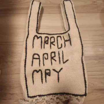자수 토트백 MARCH APRIL MAY