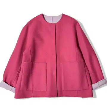 컨디션 최상 23년 어도어 2TONE 리버자켓 리버서블 핑크 38