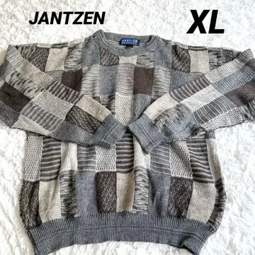 구제 의류 JANTZEN 얀센 XL 3D 패치워크풍 입체 편직 90s~