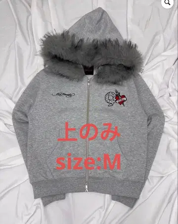 9090 Ed Hardy 90 Logo Fur Zip Hoodie