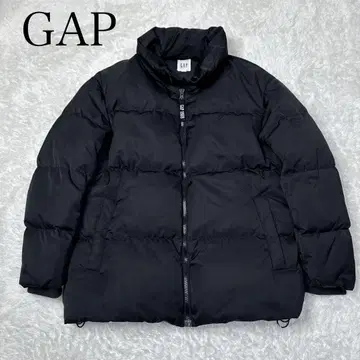 [ 새상품급 ] GAP 다운 자켓 블랙 로고 육중한