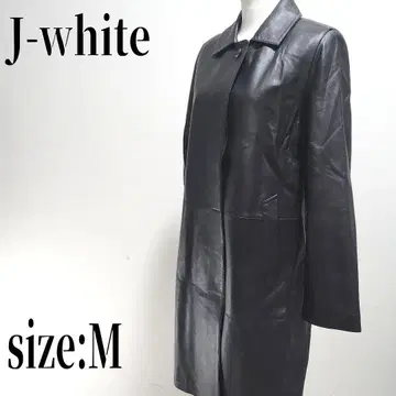 양가죽 램 가죽 롱 가죽 코트 블랙 M 사이즈 J-white