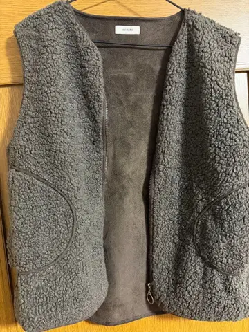 ECRIRE brown 보아 자켓 플리스 소재