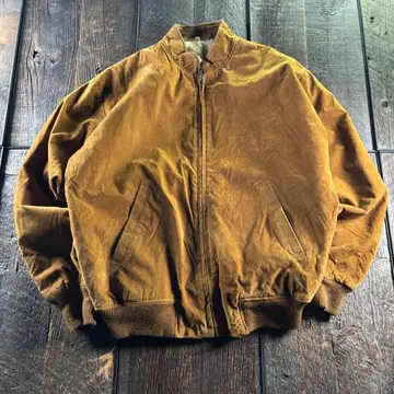 구제 의류 벨로아 드리즐러 자켓 보아 안감 봄버 자켓 브라운 XL