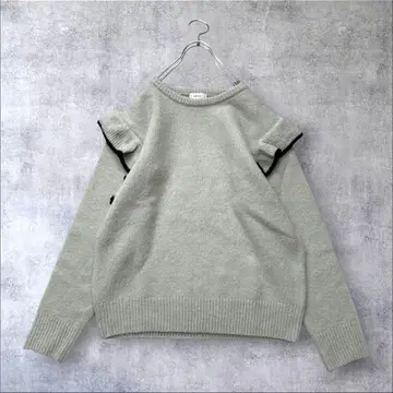 새상품급 쉽스 에니 숄더 프릴 니트 풀오버