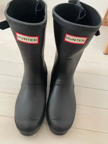 HUNTER 블랙 장화 UK 6