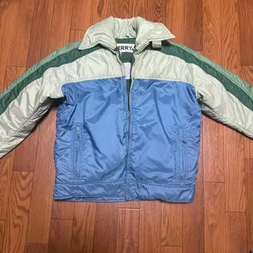 GERRY 다운 자켓 파랑/그린/크림
