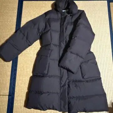 23구 다크 브라운 롱 다운 자켓