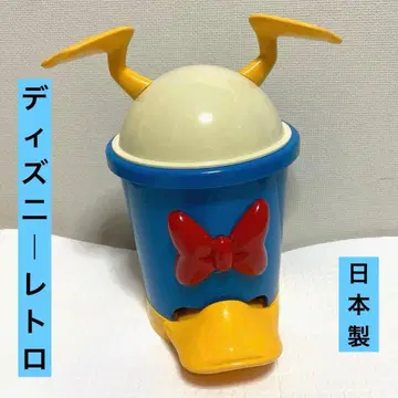 도날드 디즈니 쓰레기통 소품함 도널드 덕 레어 귀한 일본제