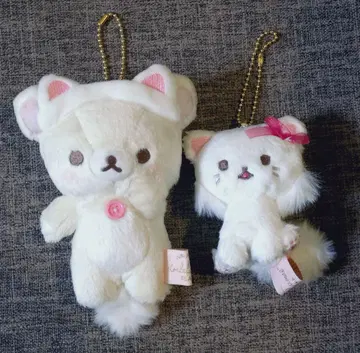 거울 속 코리락쿠마 한정판 봉제 인형 세트 마스코트 리락쿠마