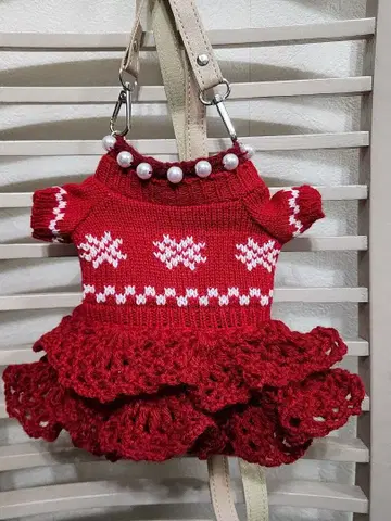 미니어처 니트 스마트폰 케이스 숄더백 포테치노 사에라 벨파치 뜨개인형