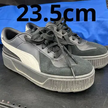 23.5cm PUMA 우먼 Karmen T2S 통굽 스니커즈 블랙