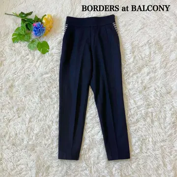 새상품급 보더스 앳 발코니 울 팬츠 슬랙스 다크 네이비 최근 모델