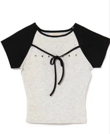 ndmary Alma 리본 tops 그레이