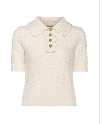 매디슨 블루 크로셰 폴로 니트 CROCHET POLO KNIT