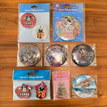 도쿄 디즈니 리조트 캔뱃지 핀 배지 마그넷 묶음 판매