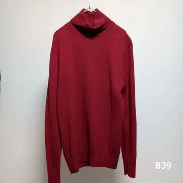 유니클로 터틀넥 버건디 S