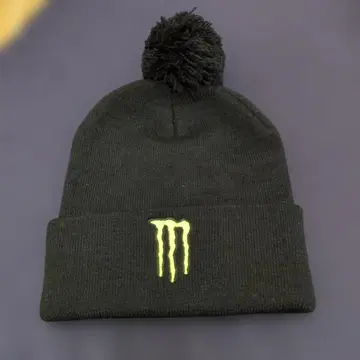 Monster Energy 폼폼 포함 니트 모자
