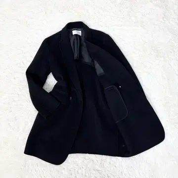 빅 사이즈 XL BEIGE 베이지 리버 코트 롱 캐시미어 혼방