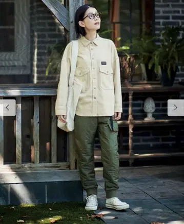 써니클라우드 침낭 퀼트 팬츠 여성용 M 카키 미사용에 가까움