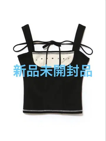 andmary Luca stitch tops black