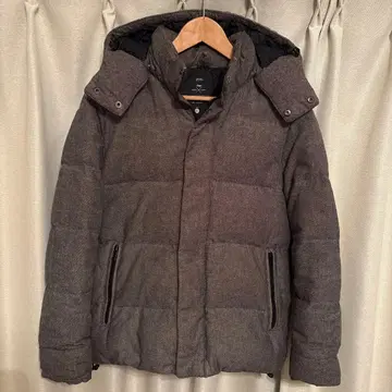 그레이 후드 부착 다운 자켓 GAP