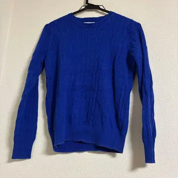 킴 로저스 긴팔 니트 스웨터 파랑 Petite 해외 구제 의류