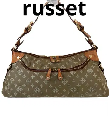 러셋 russet 숄더백 모노그램 나일론 베이지 카멜