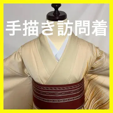 [ 고급 ] 손그림 호몬기 크레이프 원단 초엽 문양