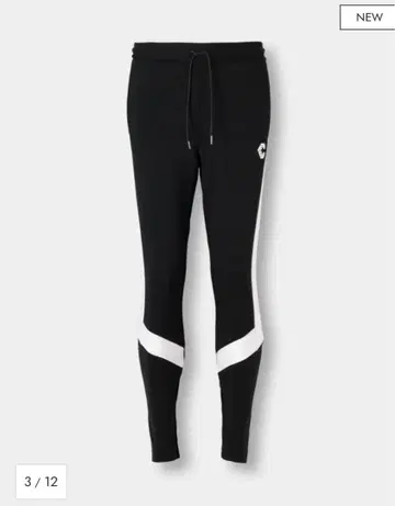 CRONOS 블랙 조거 팬츠 사이드 스트라이프