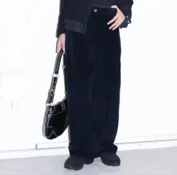 조르지오 아르마니 코듀로이 슬랙스 와이드 팬츠