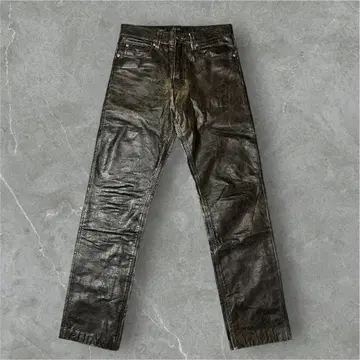 소가죽 팬츠 가죽 팬츠 구제 의류