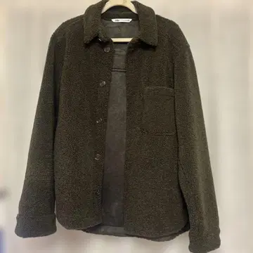 ZARA 보아 자켓 L-XL 다크 그린